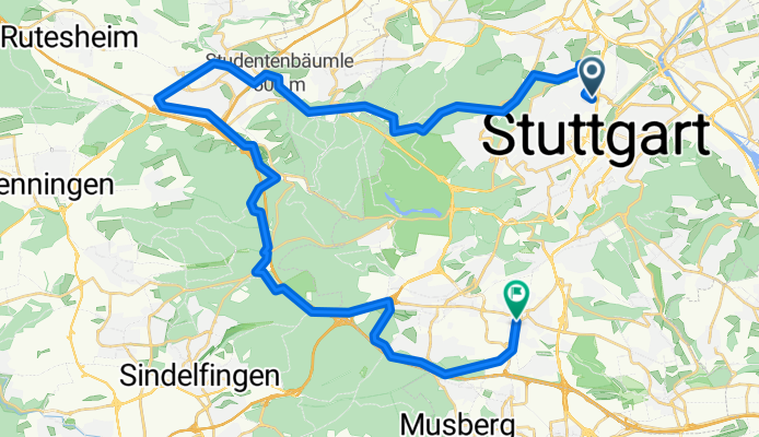 Route in Stuttgart