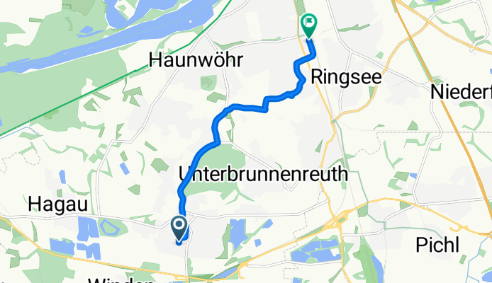 Vogelweidestraße, Ingolstadt nach Bahnhofstraße, Ingolstadt