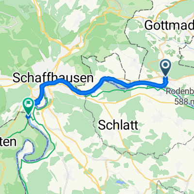 From Gailingen am Hochrhein to Schaffhausen