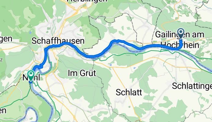 From Gailingen am Hochrhein to Schaffhausen