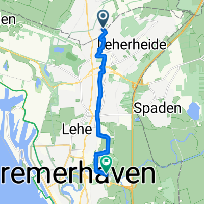 Lilienweg, Geestland nach An der Feuerwache, Bremerhaven
