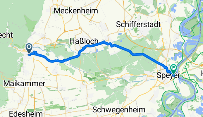 Hans-Geiger-Straße nach Kleine Pfaffengasse