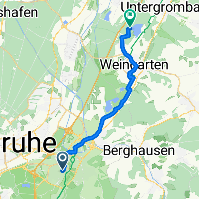 Stegwiesenstraße, Karlsruhe nach Weingarten (Baden)