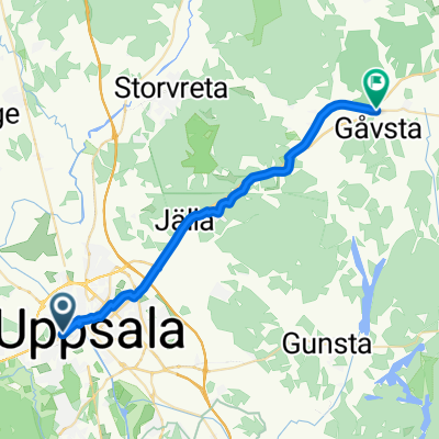 Blomgatan, Uppsala to Rasbo prästgård, Uppsala