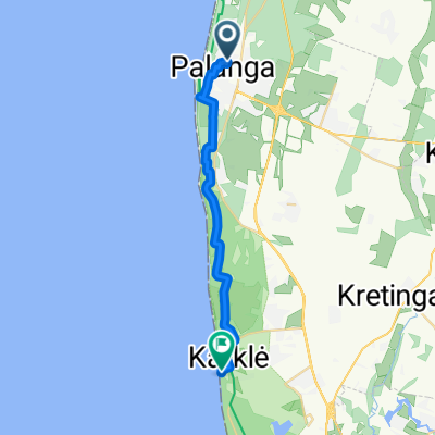 Bangų g., Palanga to Karklė