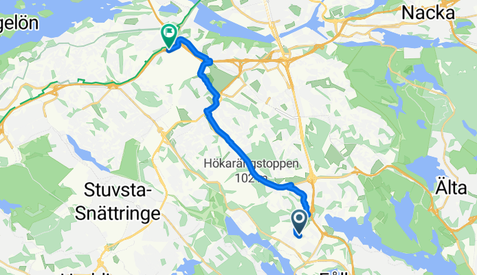 Kroppaplan, Farsta to Vretensborgsvägen, Hägersten