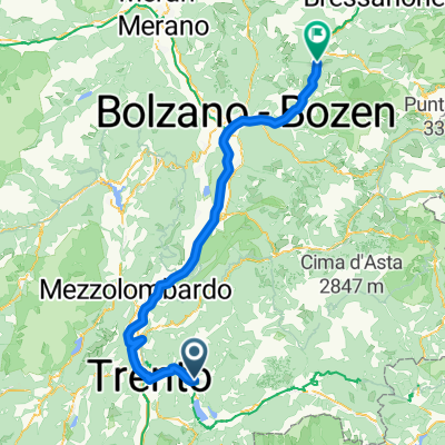 Giro delle Dolomiti - 1 tappa: Pergine-Ponte Gardena