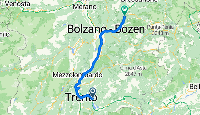 Giro delle Dolomiti - 1 tappa: Pergine-Ponte Gardena