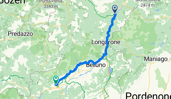 Giro delle Dolomiti - 4 tappa: Pieve di Cadore-Pedavena