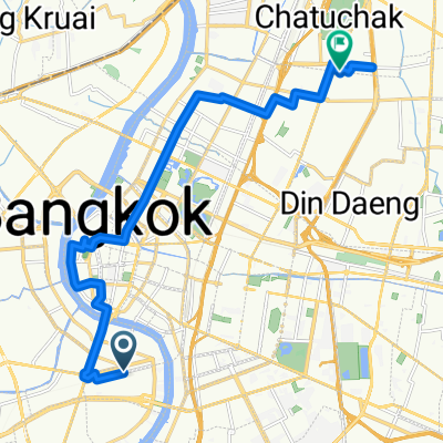Charoen Rat Road, Khlong San District to Soi Phahon Yothin 18, Chatuchak District