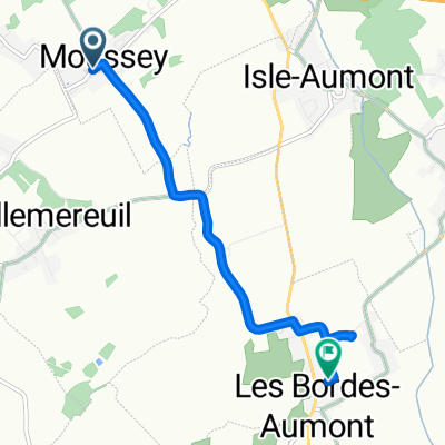 Rue des Clos, Moussey to Rue du Relais, Les Bordes-Aumont