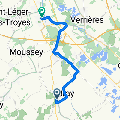 Rue du Relais, Les Bordes-Aumont to Rue des Vaucelles, Buchères