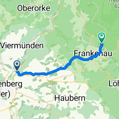 B253 nach KellerwaldUhr Frankenau