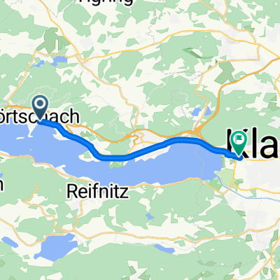 Hauptstraße, Pörtschach am Wörthersee nach Villacher Straße, Klagenfurt am Wörthersee