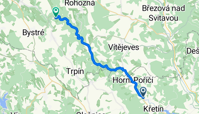 Prostřední Poříčí do Bystré