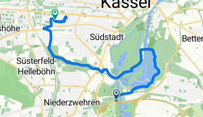 Giesenallee, Kassel nach Pfeifferstraße, Kassel