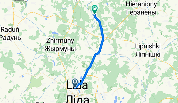 Лида до Вороново