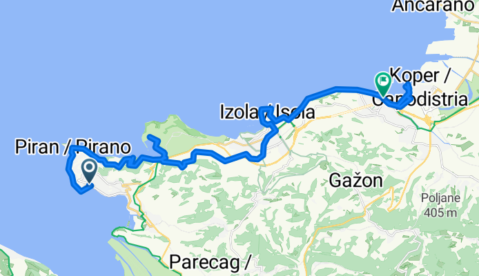 Ladjedelniška reber, Portorož - Istrska cesta, Koper