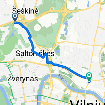 Ozo g., Vilnius до Kalvarijų g., Vilnius