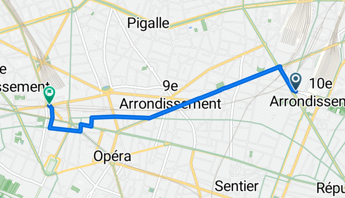 Rue du Mai nach Cour du Havre