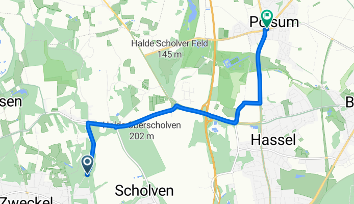 Schwedenstraße nach Haus Lenz Polsum