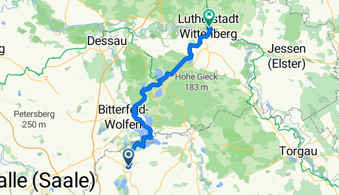 Delitzsch, Delitzsch nach Neustraße, Lutherstadt Wittenberg