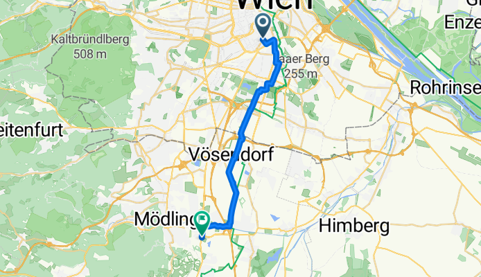 48.188, 16.364 nach 48.075, 16.313