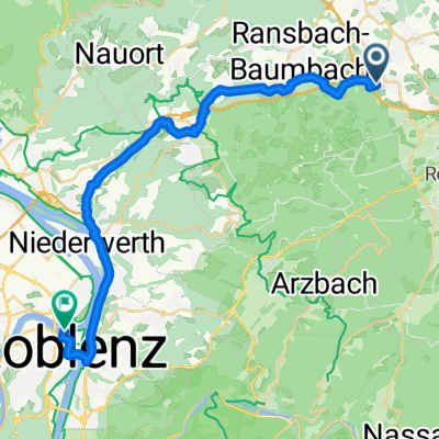 Schöne Aussicht nach Koblenz