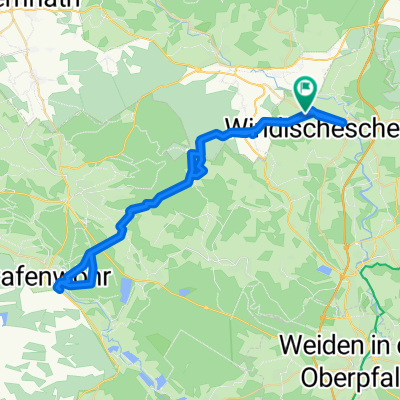 От Nottersdorf 1, Windischeschenbach до Nottersdorf 1, Windischeschenbach