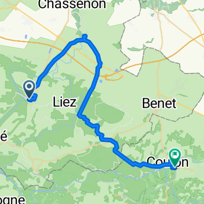 Rue du Château, Maillezais à Route de la Garette, Magné