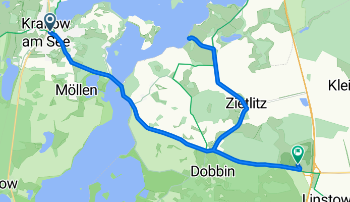 Stellwerkswiese, Krakow am See nach Linstow, Dobbin-Linstow