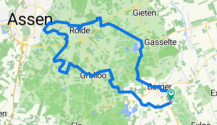 Fietspaden in het bos – 't Nije Hemelriek 56km