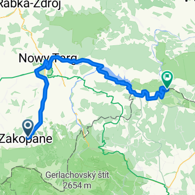 VeloDunajec (z objazdami brakujących odcinków)