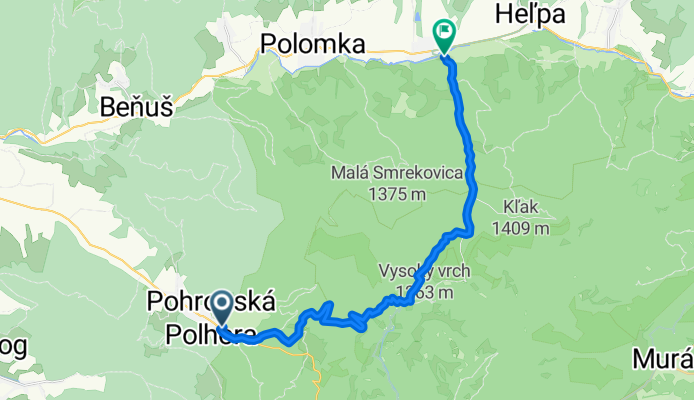 Kút, Pohronská Polhora až Hronská, Závadka nad Hronom