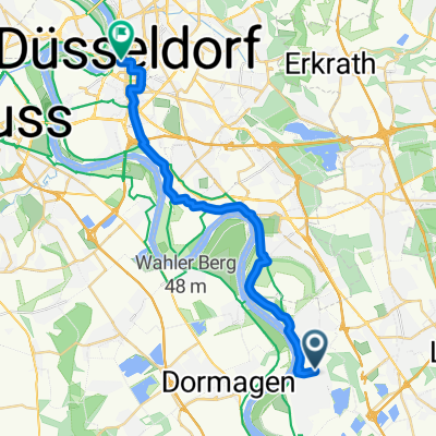 Von Monheim am Rhein bis Düsseldorf