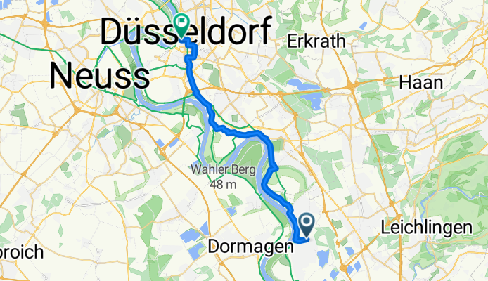 Von Monheim am Rhein bis Düsseldorf