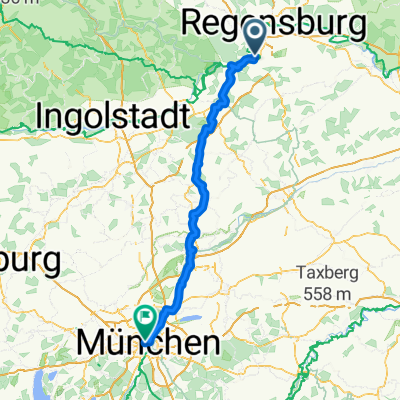 Inselstraße, Bad Abbach nach Gabelsbergerstraße, München