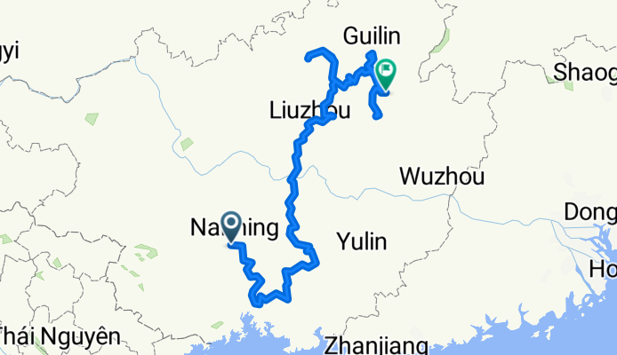 Route to 阳朔县 GJRV