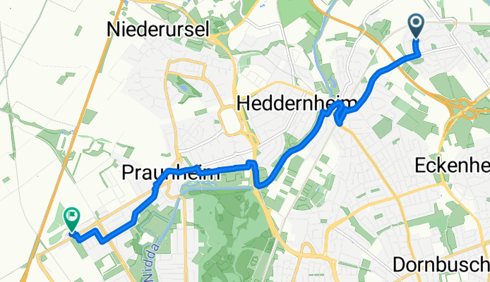 Wickenweg, Frankfurt am Main nach Heerstraße, Frankfurt am Main