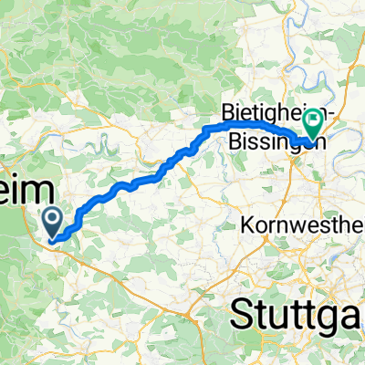 Breitlohweg, Wimsheim nach Bilfinger Straße, Freiberg am Neckar
