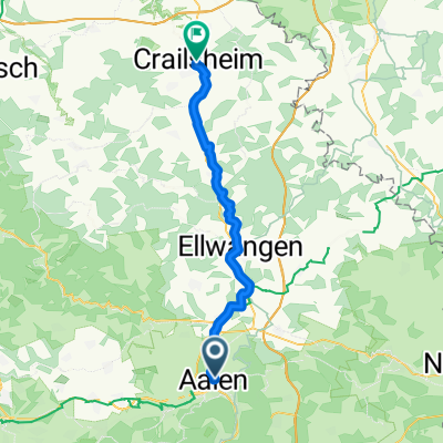 Bahnhof, Aalen nach Wilhelmstraße, Crailsheim