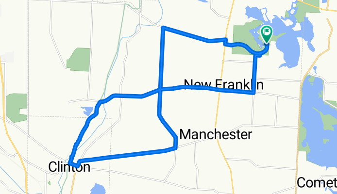 Portage Lakes Olympic Triathlon Bike Route