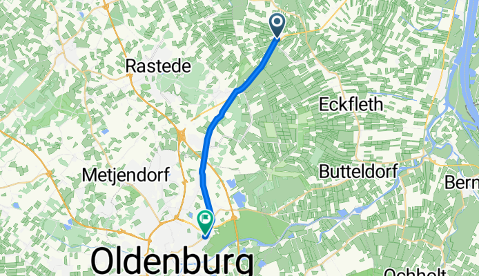 Raiffeisenstraße nach Alte Gärtnerei