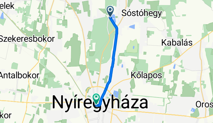 Fürdőház tér, Nyíregyháza - Síp utca, Nyíregyháza