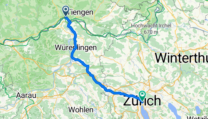 Lauffohr (Brugg) - Zürich (Kreis 1) / Lindenhof