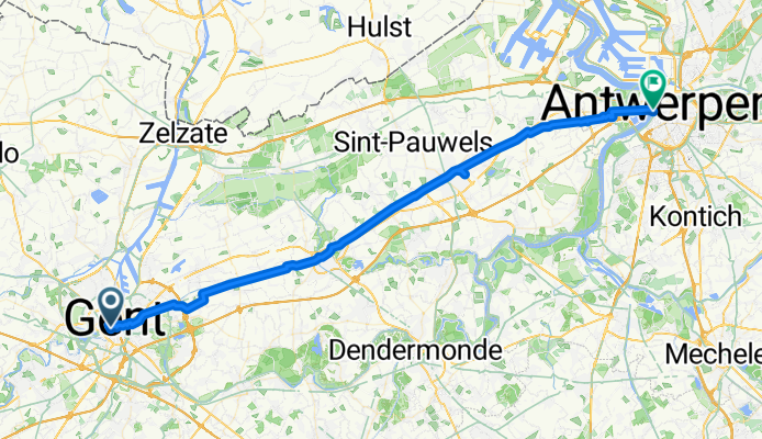 Kouter, Gand à Sint-Annatunnel, Anvers