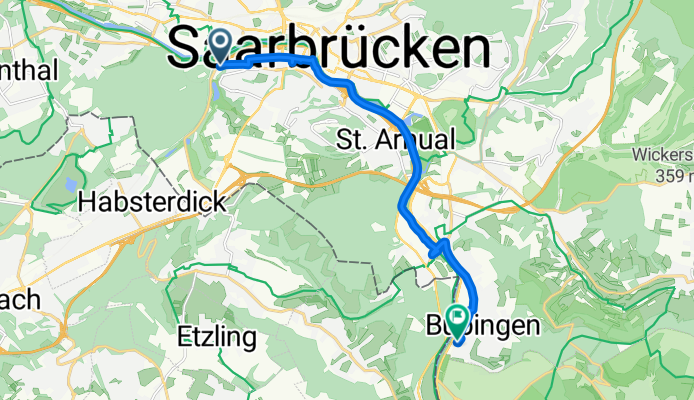 Gersweilerstraße, Saarbrücken nach Am Alten Kalkwerk, Saarbrücken