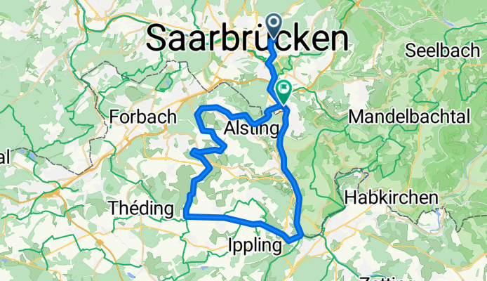 Halbtagestour Rothenbühl-Güdigen, Franz. Saargau über Saargemünd am Leinpfad zurück
