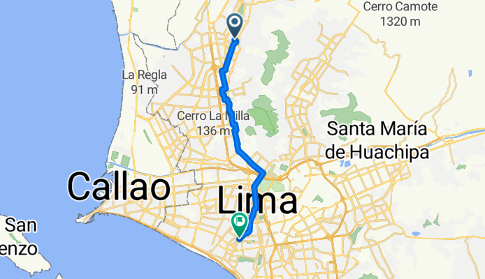 Route in Lima