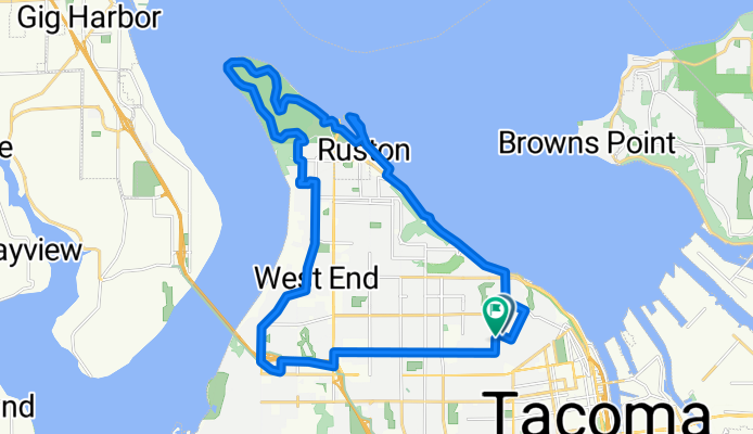 N Steele St, Tacoma to N M St, Tacoma